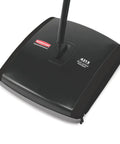 Dual-Action Mechanical Sweeper Cordless Low-Profile for Hard Floors and Carpet with Durable Steel and Bristle Rolls, top view.