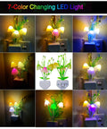 Sensor LED Night Light Color Changing Plug In Mushroom Lamp Dream Bed Light Cute Night Light For Kids And Adults