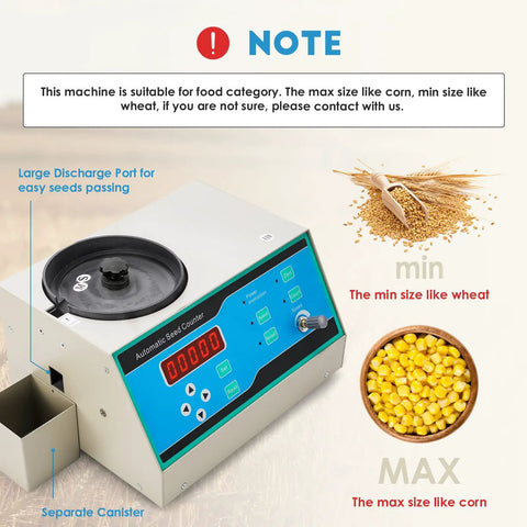 Cgoldenwall Automatic Grain Counter Machine Microcomputer Digital Scale with large discharge port for easy seed measurement.