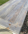 Straight Up Barnwood Aging Wood Wash Hella Eco Friendly For High Tannin Species Creates A Silver Gray Grain Look on a textured wood table surface.