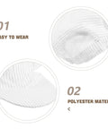 Antistatic Breathable Mesh Work Cap For Cleanrooms And Factory Floors Offering Lightweight Cooling Comfort And Dustproof Hair Protection With Zero Static Stress Around The Clock, showing easy to wear design and polyester material.