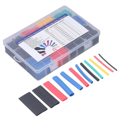 Top Notch 800 Piece Color Coded Heat Shrink Tubing Kit For Serious Electrical Insulation Waterproof Wire Protection And Daily Maintenance Projects You Gotta Have, plastic case