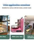 Portable Adjustable Cake Icing Machine With Automatic Decorating Smooth Coating And Scraping Tool For 4 To 12 Inch Cakes In Cake Shop