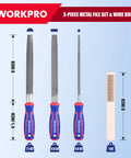 8 Inch Metal File Set Pro Grade Three Piece Kit With Flat Half Round And Round Files For Metal Shaping And Finishing