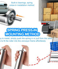 No Fuss Heavy Duty Stainless Steel Conveyor Rollers, Snap Fit Spring Loaded Gravity Track, Toolless Modular Warehouse Rack For Pro Shop Jobs, Smooth Haul System 2.4 By 13.8 Inches installation guide