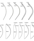 Piercing Taper Grabber Set for Changing Jewelry 14G 16G 18G 20G Threadless Insertion Pin Screw On Tool Kit measurements