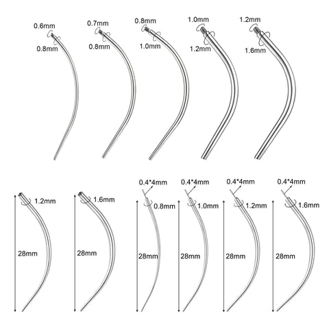 Piercing Taper Grabber Set for Changing Jewelry 14G 16G 18G 20G Threadless Insertion Pin Screw On Tool Kit measurements