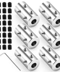 Six 5mm To 5mm Shaft Couplers For Motors Rigid Set Screw Steel Motor Shaft Couplings Includes Screws And Allen Wrench Built Tough Easy Install 6 Pack, steel couplers with screws and wrench