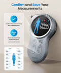Big Display Bluetooth Smart Tape Measure For Fitness And Weight Loss showing save options, app connected body measuring tool.