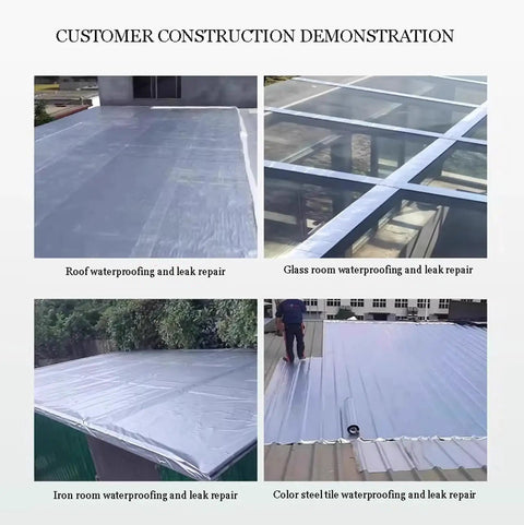 Premium Heavy Hitter Self Adhesive Roofing Felt Roll in use for roof leak repair and waterproofing demonstration.