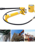 Straight Up Heavy Duty 30 Ton Hydraulic Jack Porta Power Ram Kit With CP 700 Manual Hand Pump Featuring 2 Inch Stroke Mini Cylinder close-up view