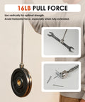 Telescoping And Extendable Magnetic Pickup Tool With 32 Inch Reach And 16 Lb Neodymium Magnet lifting a weight plate and wrench