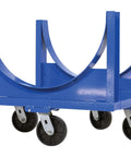 Heavy Duty Steel Workhorse Cradle For Moving And Storing Pipes Channel Bar Stock Barrels Or Drums 4000 Lb Capacity Blue Powder Coated Finish