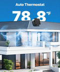 35W Solar Attic Fan With Auto Temp Control, 2400 CFM, Weatherproof Low-Noise Ventilation installed on house roof