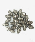 20 Piece M8 Straight Steel Zerk Grease Nipple Set With Male Thread M8X1.0 Silver Tone Must Have For Hydraulic Grease Fittings And Machinery