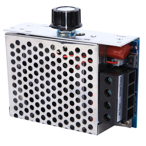 Heavy Duty AC Voltage Regulator 110V 230V 10000W SCR Thyristor Dimmer And Motor Speed Controller with knob and perforated casing