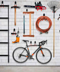 Heavy Duty 15 Pack Garage Hooks Set Wall Mount Steel Utility Hangers With Anti Slip Rubber Coated Sleeves and tools