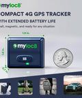 Keep Your Ride Secure With This Heavy Duty Magnet GPS Tracker Featuring Free 4G LTE Tracking App, compact 4G GPS tracker beside a quarter.