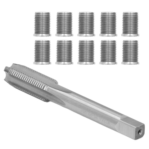 Heavy Duty Thread Repair Tool Kit With M10x1.25 Bolt And M12x1.25 Tap Stainless Steel Reamer Cylinder For Gasoline Engine Generator Fixin' Stripped Threads Fast, taps and reamer