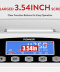 Ponnor Automatic Coin Counter Machine Sorter And Wrapper With Fast 300 Coins Per Minute Speed showing 3.54-inch screen and function buttons.