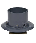 6 Inch Pvc Adjustable Commercial Floor Drain With Hefty Brass Grate And Square Ring Easy Pivot Strainer for sloped concrete