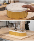 Clean Sweep Cnc Vacuum Brush 100Mm By 1M Length For Milling And Engraving Gear shown on CNC machine for dust control.