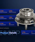 Two Pack Front And Rear Wheel Hub Bearing Assembly Kit 5 Lug With ABS For Cadillac XTS CTS Buick Regal Allure 2010 2016