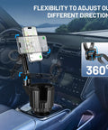 Magnetic Cup Holder Phone Mount For Cars MagSafe Compatible Adjustable 4.1 Inch Base in vehicle cup holder with iPhone