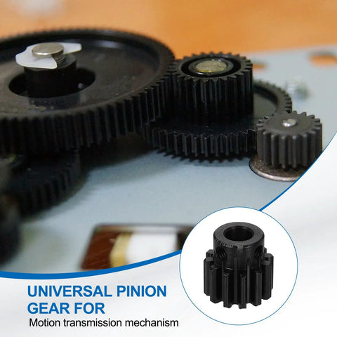 2 Pack 1.5 Mod Pinion Gear 12T 8mm Bore 1045 Hardened Steel with Black Surface Treatment, 20 Degree Pressure Angle