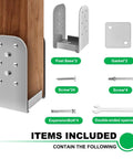 Two Pack 4x4 Post Anchor Base, Adjustable Stainless Steel Post Bracket For Concrete And Wood Decks, Inner Size 3.5x3.5, Includes Screws And Nuts