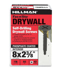 Heavy Duty Black Drywall Screws #8 X 2-3/8 Inch Self Drilling Bugle Head Phillips Drive, 93 Piece Pack packaging front view.