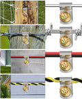 Heavy Duty Stainless Steel Fence Clamps For Wood Posts 200 Piece Set securing various wires to wooden posts