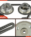 Close-up of Six Piece Timing Chain Kit With Sprocket Tensioner And Guide For Hyundai Elantra 2011 2013 Elantra GT 2013 And Kia Soul 2012 2014 DOHC