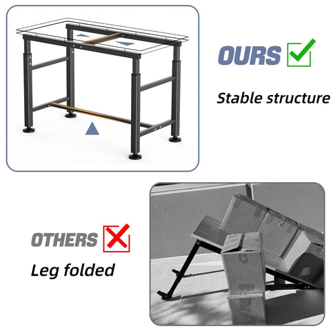 Heavy Duty Adjustable Height Workbench With Rubber Wood Top 47.75 Inch By 23.25 Inch Built Tough 2000 Pounds Load Capacity comparison