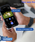 Smartphone displaying live feed from Doorbell Camera M52 Outdoor Indoor 1080 HD Night Vision With Four Infrared Lights 120 Degree Wide View Motion Detection Alerts Smartphone App Wireless Security Camera With Optional Cloud Storage.