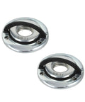 Rock Solid Heavy Duty Quick Release Lock Nuts 5/8-11 Thread Fits Angle Grinders With 1 75 Inch Flange Premium Steel Double Pack shown from above.
