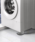 Anti Skid Washer Foot Mats 4 Piece Set With Height Adjustable Vibration Pads For Washing Machines in use on tiled floor