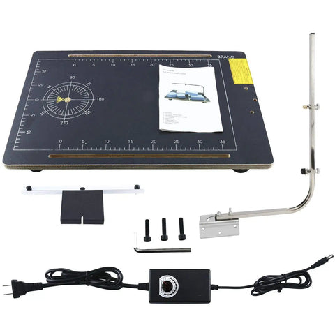 Hot Wire Foam Cutter For DIY Pros 110V Tabletop Thermocut Cutting Machine components displayed, including base and power cable.