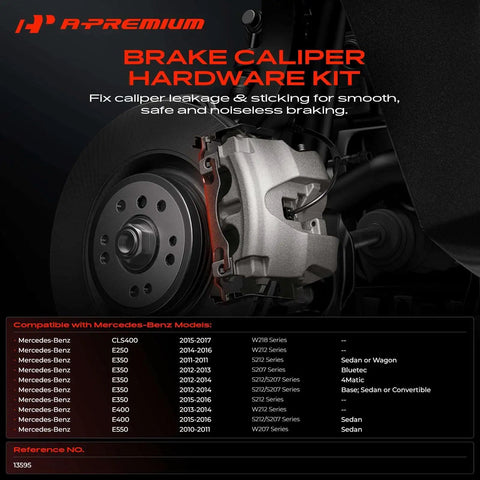 Premium Rear Disc Brake Hardware Kit For Mercedes Benz E350 E400 E550 CLS400 2010-2017 Sedan Wagon Convertible brake caliper