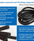Premium Automotive Vacuum Hose Kit With 6.6 Feet High Temp Silicone Tubing In 3mm To 10mm Sizes For Serious Car Guys Doing DIY Engine Mods And Repairs Under The Hood, black silicone hose sizes