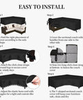 Installation steps for 600D Patio V Shaped Sectional Sofa Cover Waterproof Outdoor Furniture Cover Built Tough Heavy Duty Garden Cover