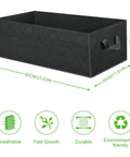 3 Pack 10 Gallon Heavy Duty Grow Bags With Thick 300G Nonwoven Fabric For Raised Garden Beds And Containers, Handy Handles