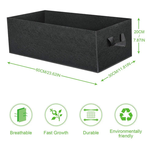 3 Pack 10 Gallon Heavy Duty Grow Bags With Thick 300G Nonwoven Fabric For Raised Garden Beds And Containers, Handy Handles