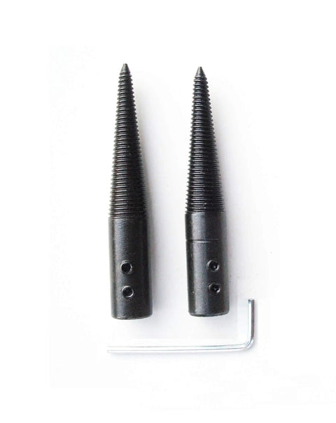 2Pcs Tapered Spindle Adapter Kit Turns Bench Grinder Into Epic Polisher Fits 8mm Arbors with grub screw lock and hex key.