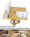 Heavy Duty Aluminum Trimming Flip Plate With Smooth Milling Guide Table Insert For Rock Solid Woodworking Router Lift Mount, 240x200mm size.