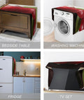 Premium Linen Appliance Dust Covers For Washer Dryer Refrigerator And More Dustproof Breathable Multi Purpose Kitchen Decor Shield