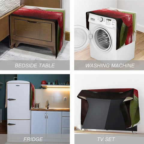 Premium Linen Appliance Dust Covers For Washer Dryer Refrigerator And More Dustproof Breathable Multi Purpose Kitchen Decor Shield