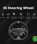 R3 Direct Drive Steering Wheel And Pedals Kit For Xbox And PC, 280mm aluminum wheel with ISF PU grips and 22 buttons