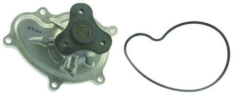 New Engine Water Pump With Gasket WPF 027 For Scion FRS Subaru BRZ Crosstrek. Shown with metal body and rubber gasket, top view.