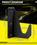 Heavy Duty Jack Stand Wall Mount Organizer dimensions shown, suitable for 2–3 ton floor jacks, fits hydraulic jacks